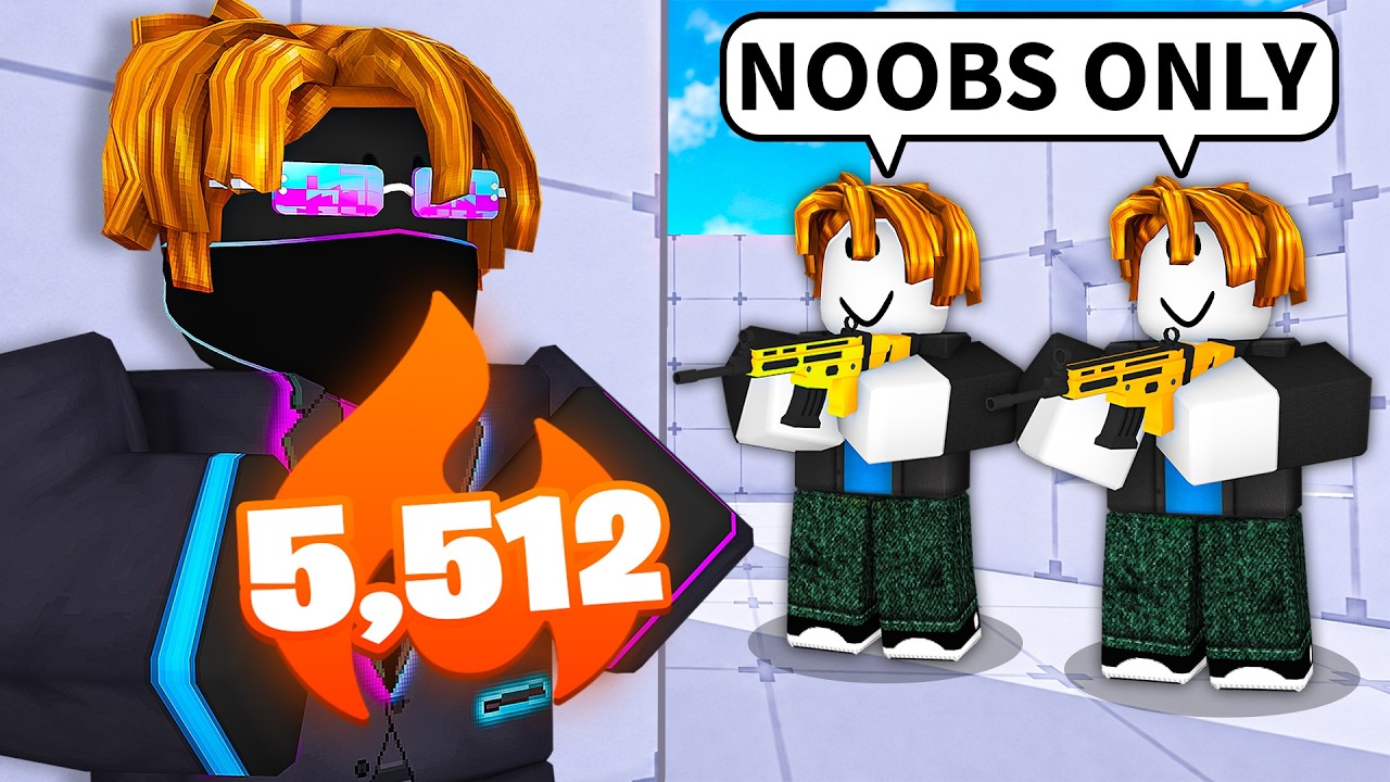 I snuck into a NOOB ONLY TOURNAMENT in Roblox Rivals!
