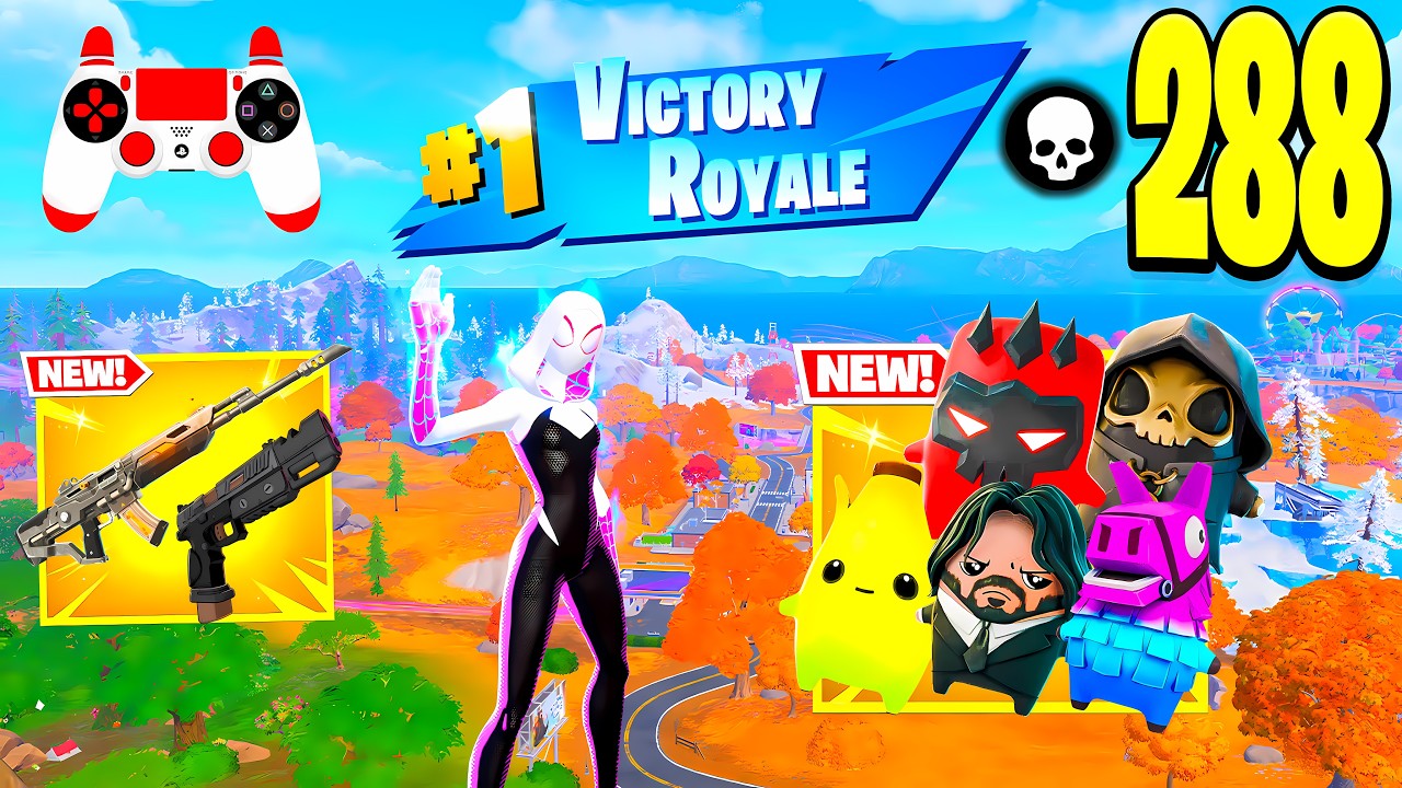 288 Elimination "Zero Build" Gameplay Wins (Fortnite Chapter 7 Season 3 New Season!)