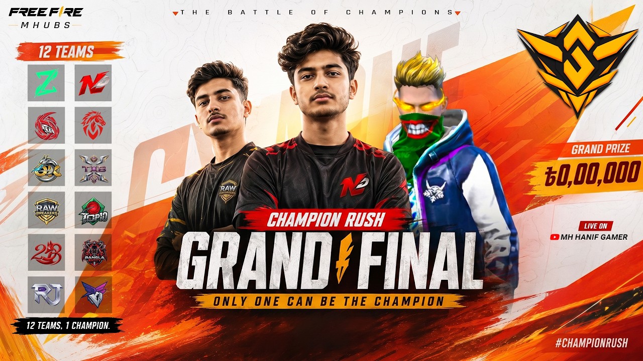 Free Fire Tournament Live: Champion Rush Grand Final! 🏆