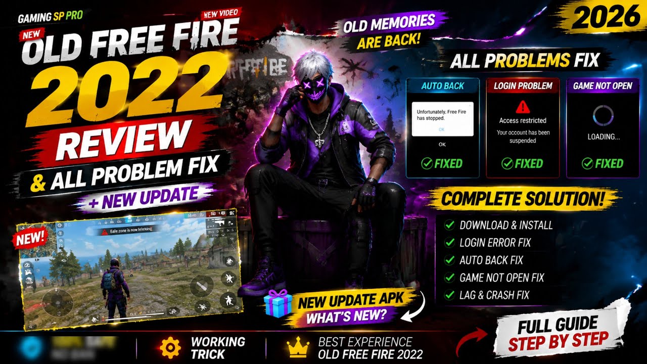Old Free Fire 2022 Gameplay Review ๐ฅ | New Update Features + Complete Problem Solution