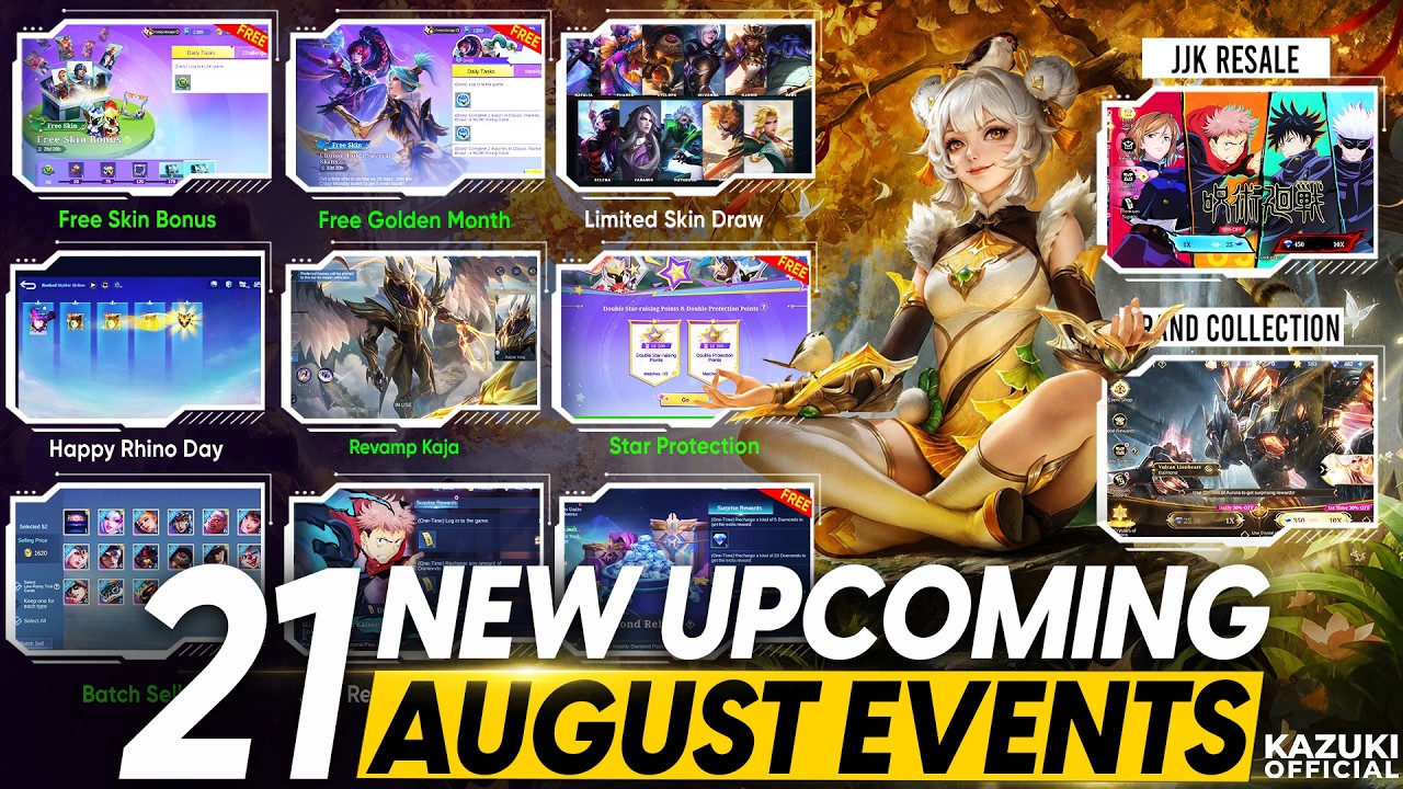 21 MAJOR MLBB EVENTS COMING IN AUGUST 2026 | JJK RETURNS | BALMOND COLLECTOR, FREE SKINS & MORE background