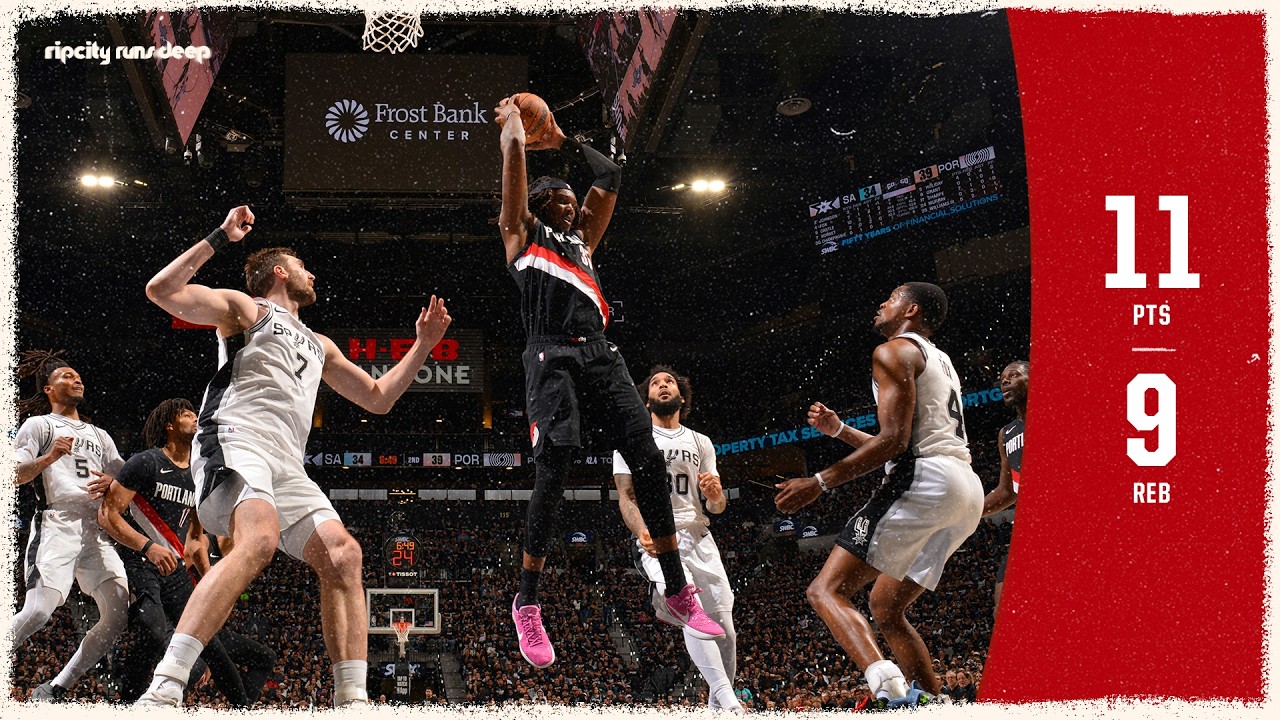 Robert Williams III Comes Up Clutch in Game 2 Win vs Spurs | Portland Trail Blazers | April 21, 2026 background