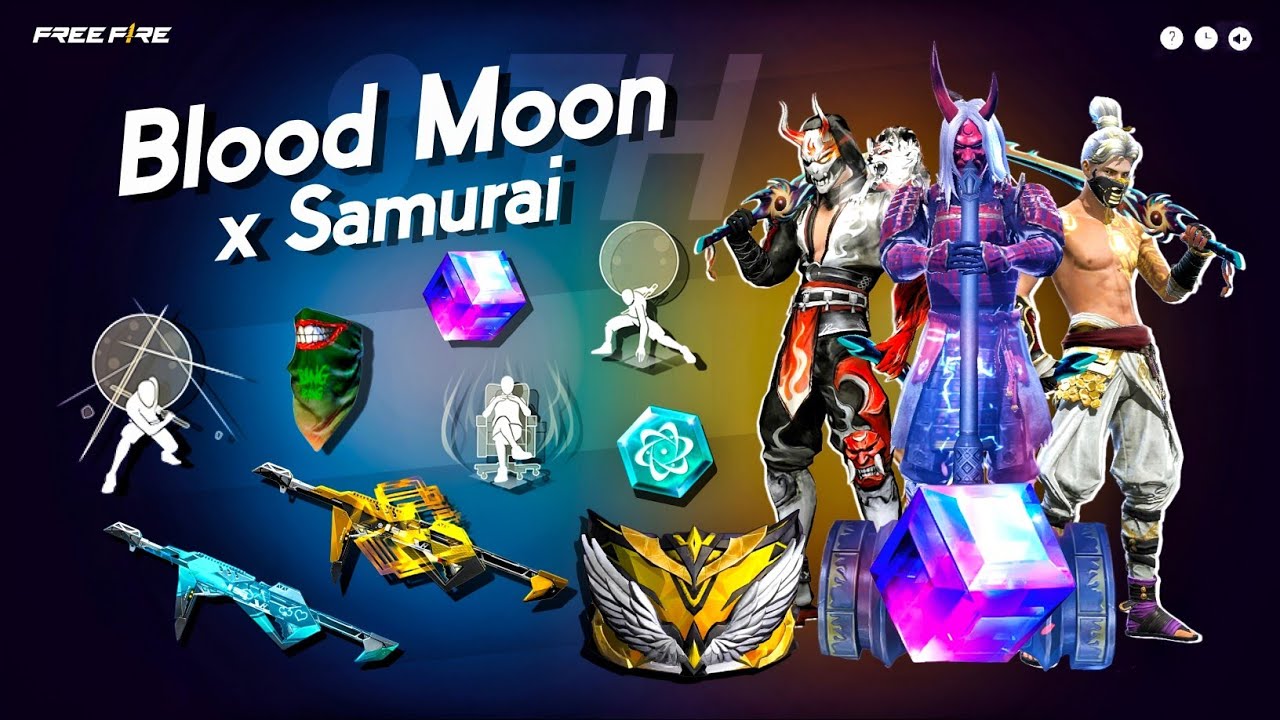 Blood Moon & Zombie Samurai Free Rewards đ€Żđ„ł| poker mp40 return | free fire new event | ff new event background