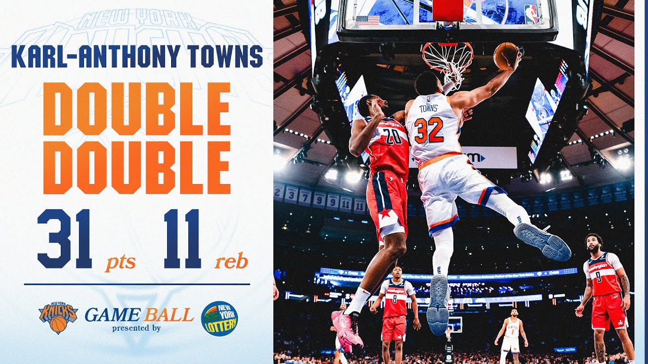 Karl-Anthony Towns with ANOTHER DOUBLE-DOUBLE! | March 22, 2025 background
