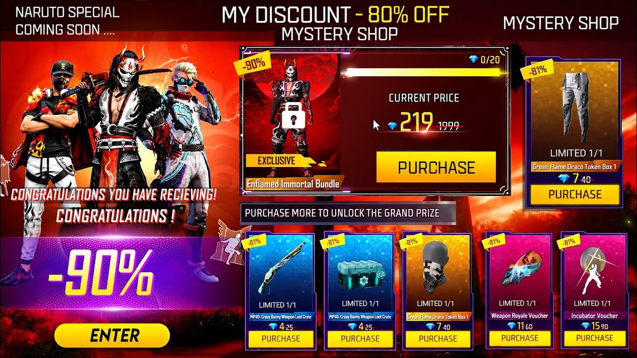 Next Special Mystery Shop Event ๐คฏ๐ฅณ| Next Discount Event |free fire new event | ff new event background