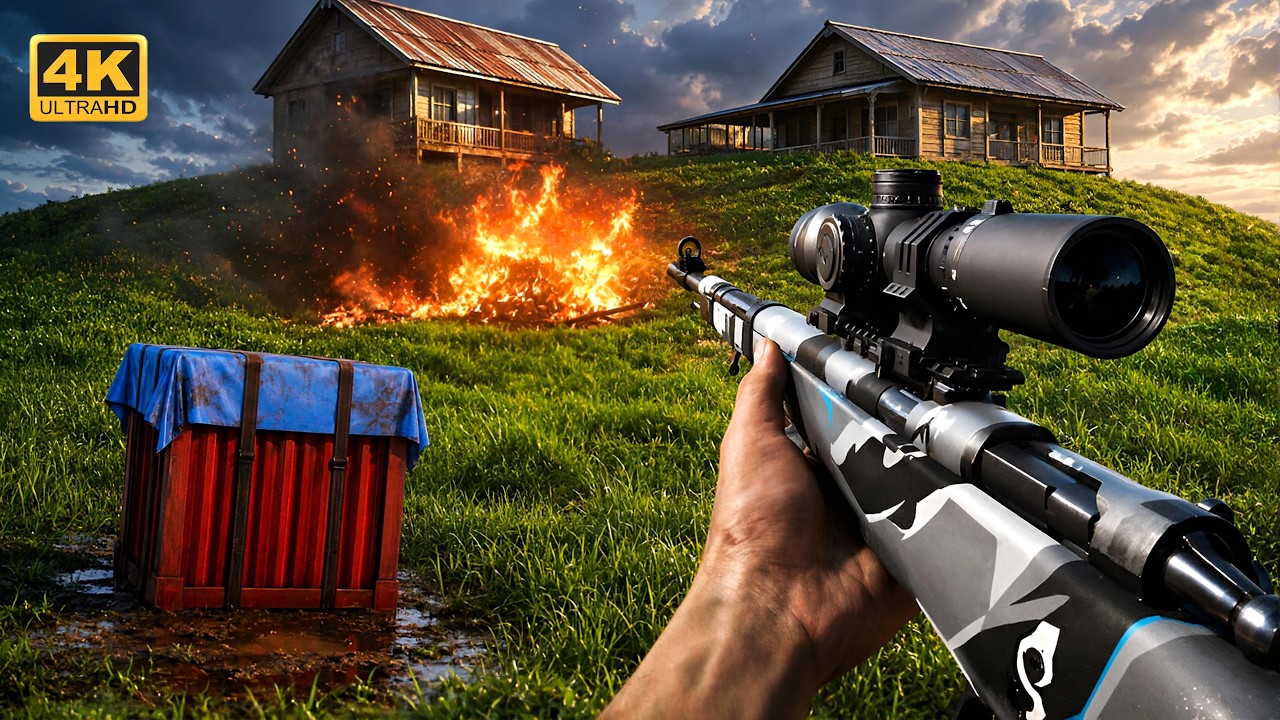 PUBG PC : ERANGLE SOLO SNIPER TPP 4K WIN GAMEPLAY (No Commentary) background