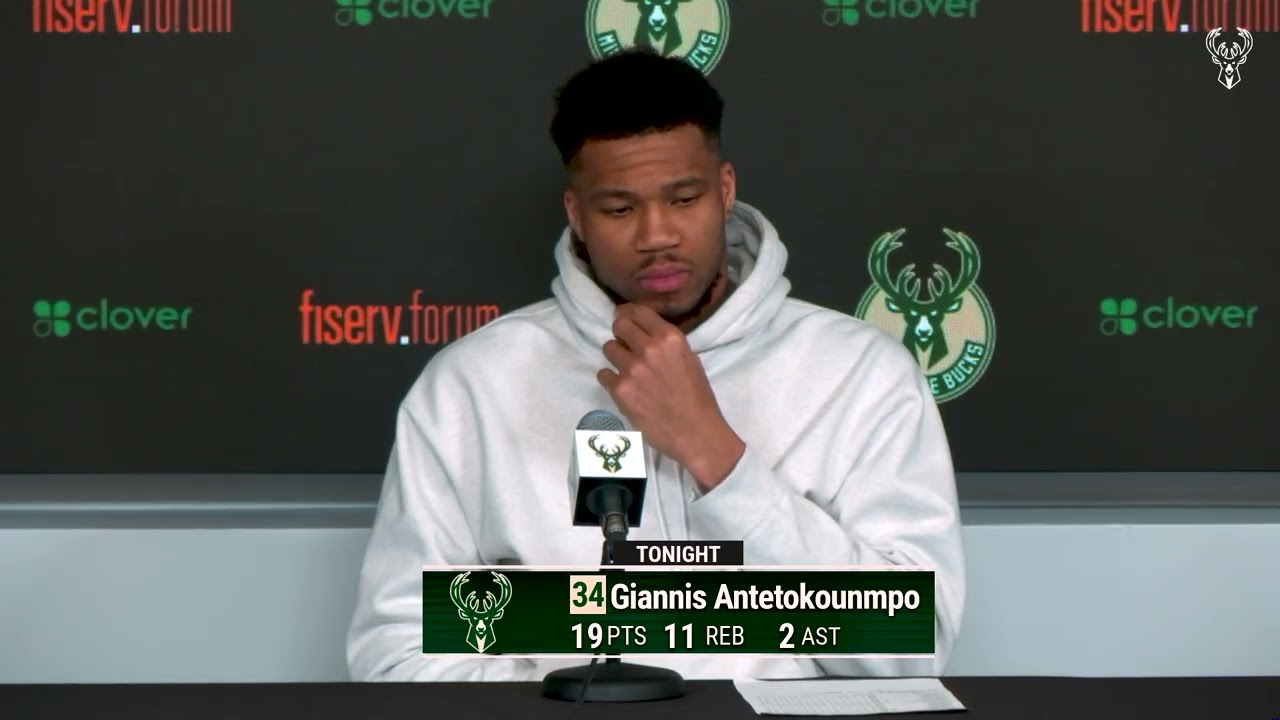 Giannis Antetokounmpo Postgame Press Conference | 03.02.26 background