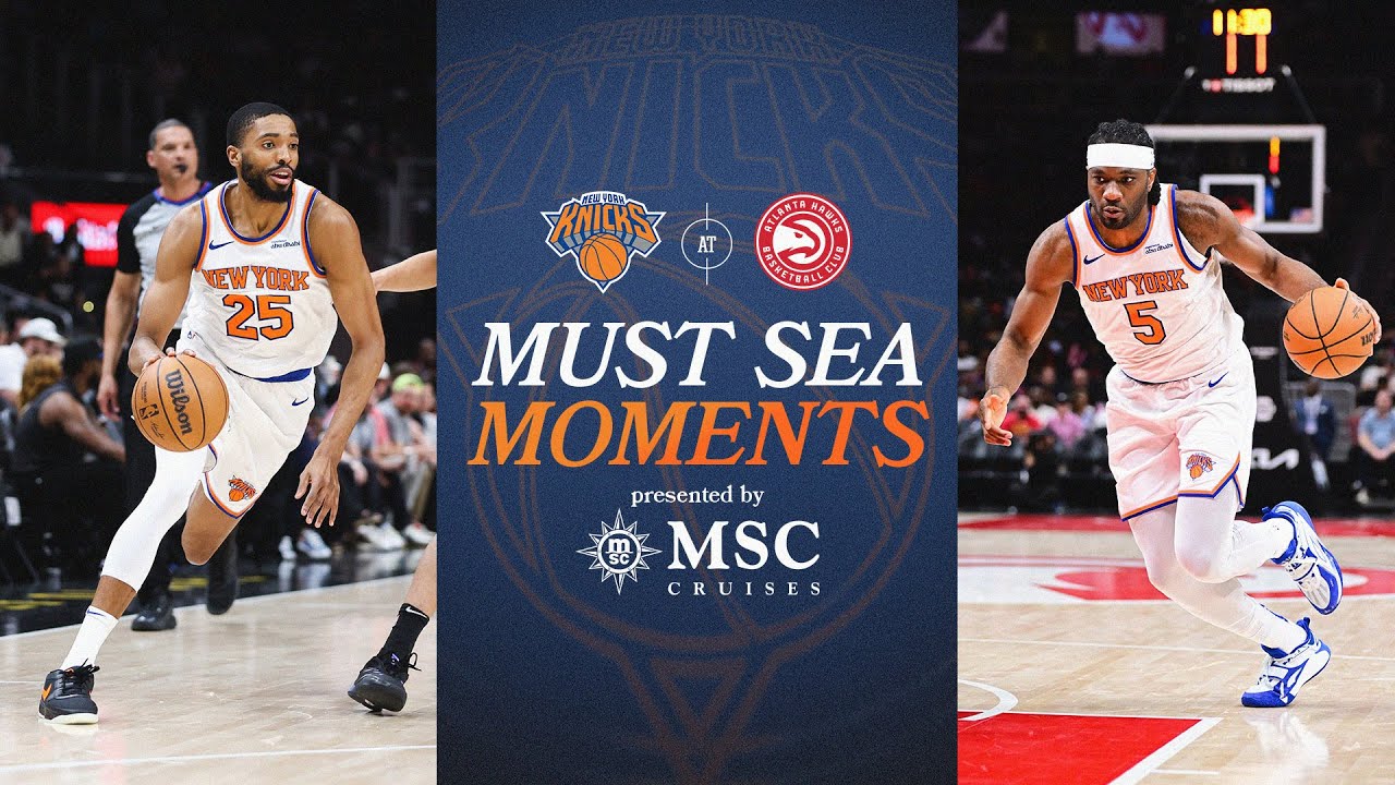 Knicks outpace Atlanta Hawks on the road | April 5, 2025 | FULL Game Highlights background