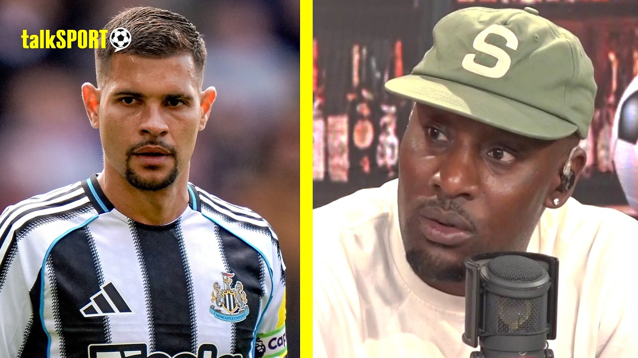 "I DON'T KNOW WHY!" Carlton Cole QUESTIONS Why Bruno Guimaraes Would LEAVE Newcastle for Arsenal! background