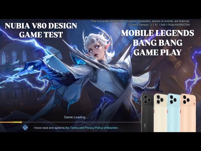 NUBIA V80 DESIGN GAMETEST: MOBILE LEGEND BANG BANG GAMEPLAY background