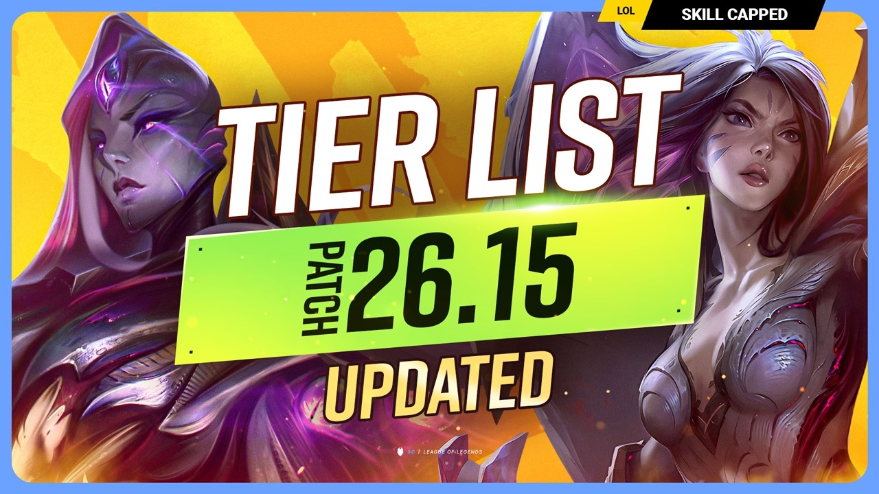 NEW UPDATED TIER LIST for PATCH 26.15! - League of Legends background