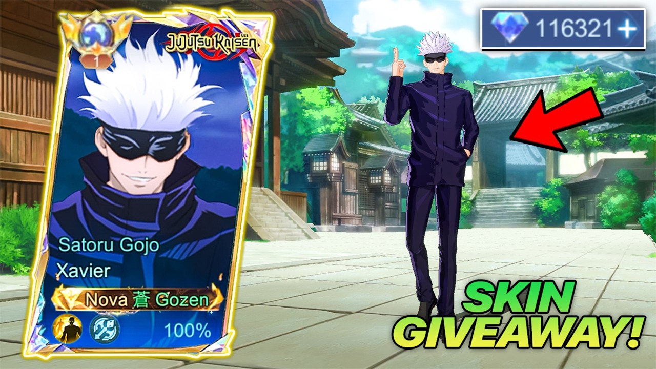 NEW REVAMP XAVIER GOJO SATORU SKIN IS FINALLY HERE! π± | SKIN GIVEAWAY! | MLBB background