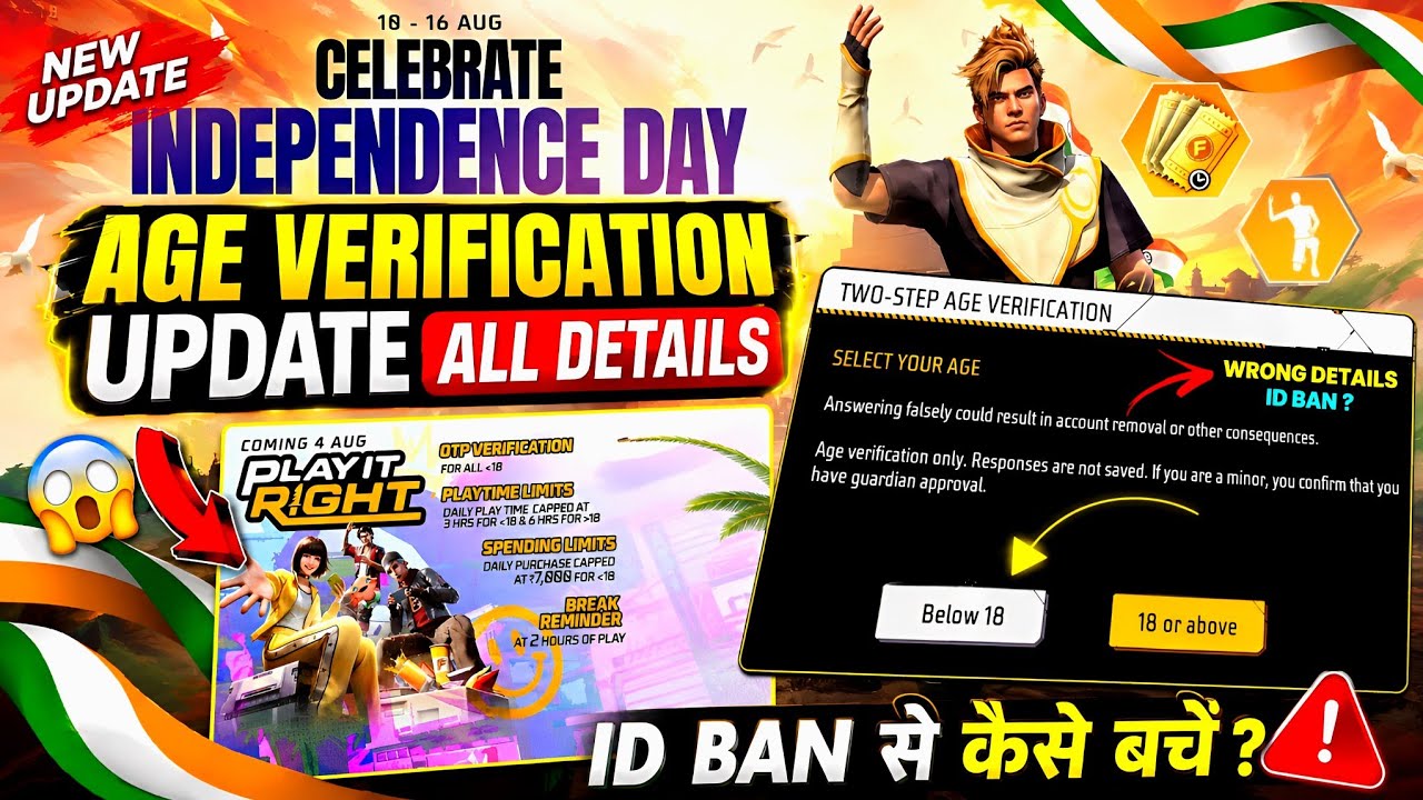 Tomorrow Age Verification Update 2026, ID Ban?ЁЯФе| Free Fire New Event | Ff New Evevnt | FF New Update background