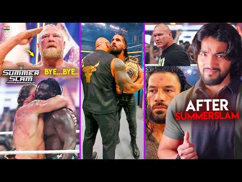 Brock Lesnar After SummerSlamЁЯШв....WHAT!? Roman Reigns, Randy Orton, The Rock Suprise? background