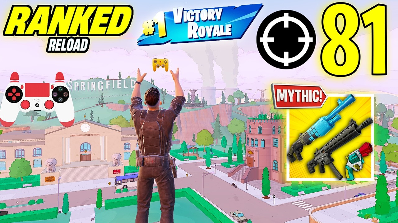 81 Elimination Squad "Ranked RELOAD” Gameplay Wins (NEW! Fortnite Chapter 7 PS4 Controller) background