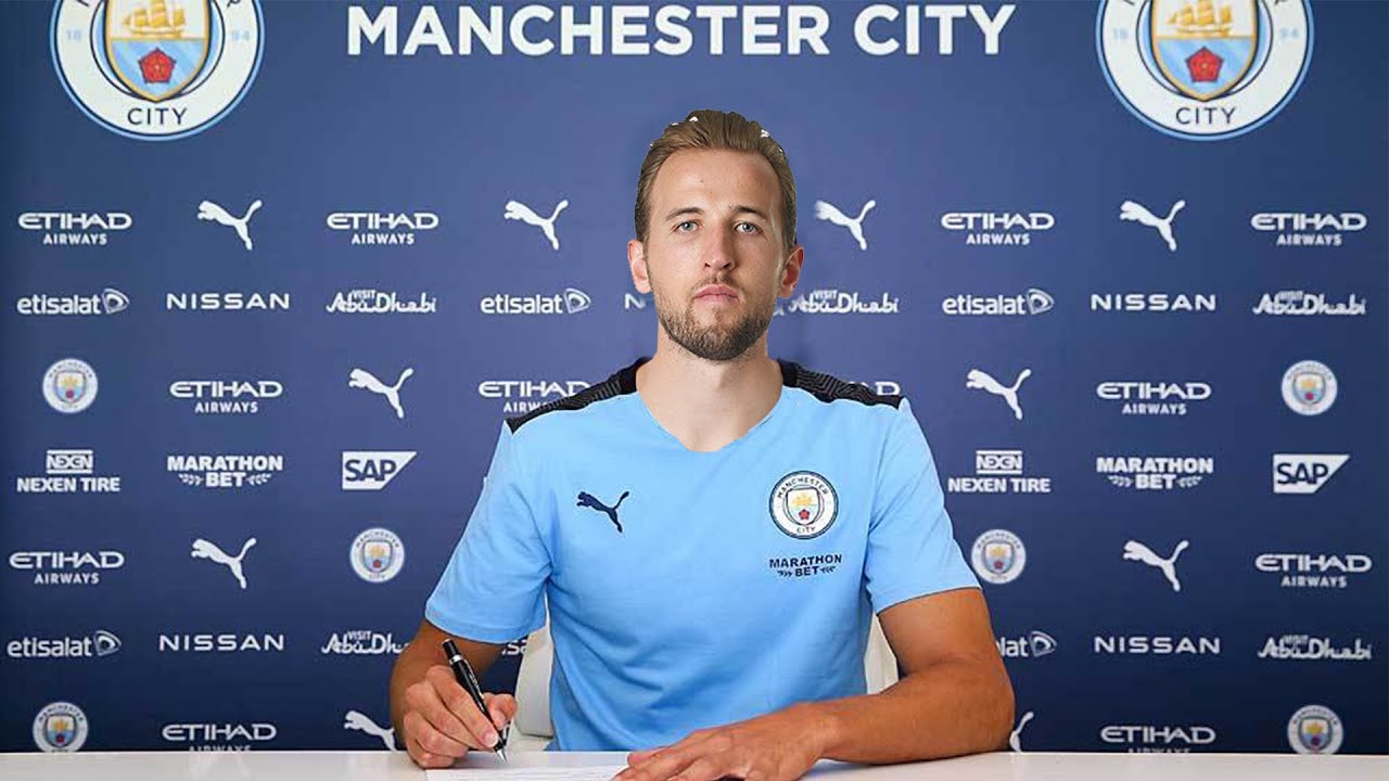 Official!! Harry Kane Welcome to Manchester City - Best Goals & Skills background