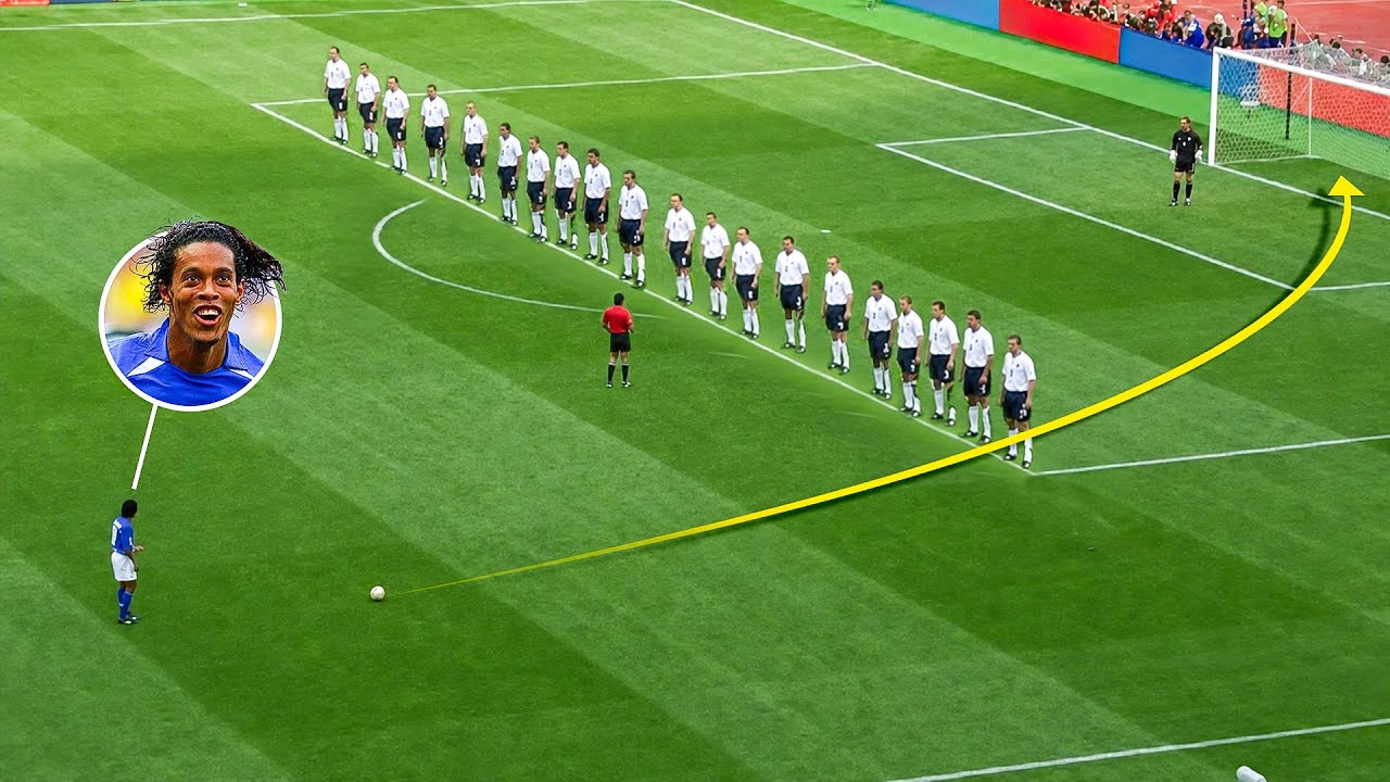 33 Impossible Free Kicks… How Did They Score THESE?! 😳 background