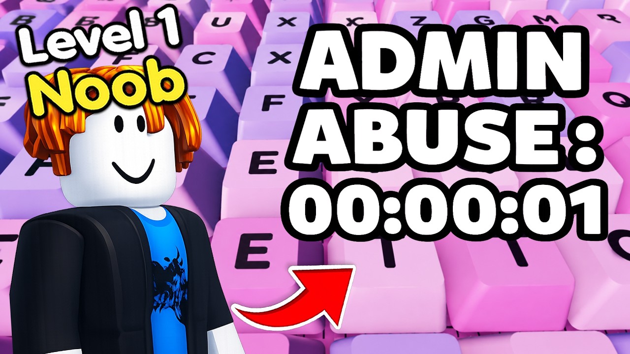 Starting OVER as NOOB During ADMIN ABUSE In +1 Speed Keyboard Escape! (Roblox) background