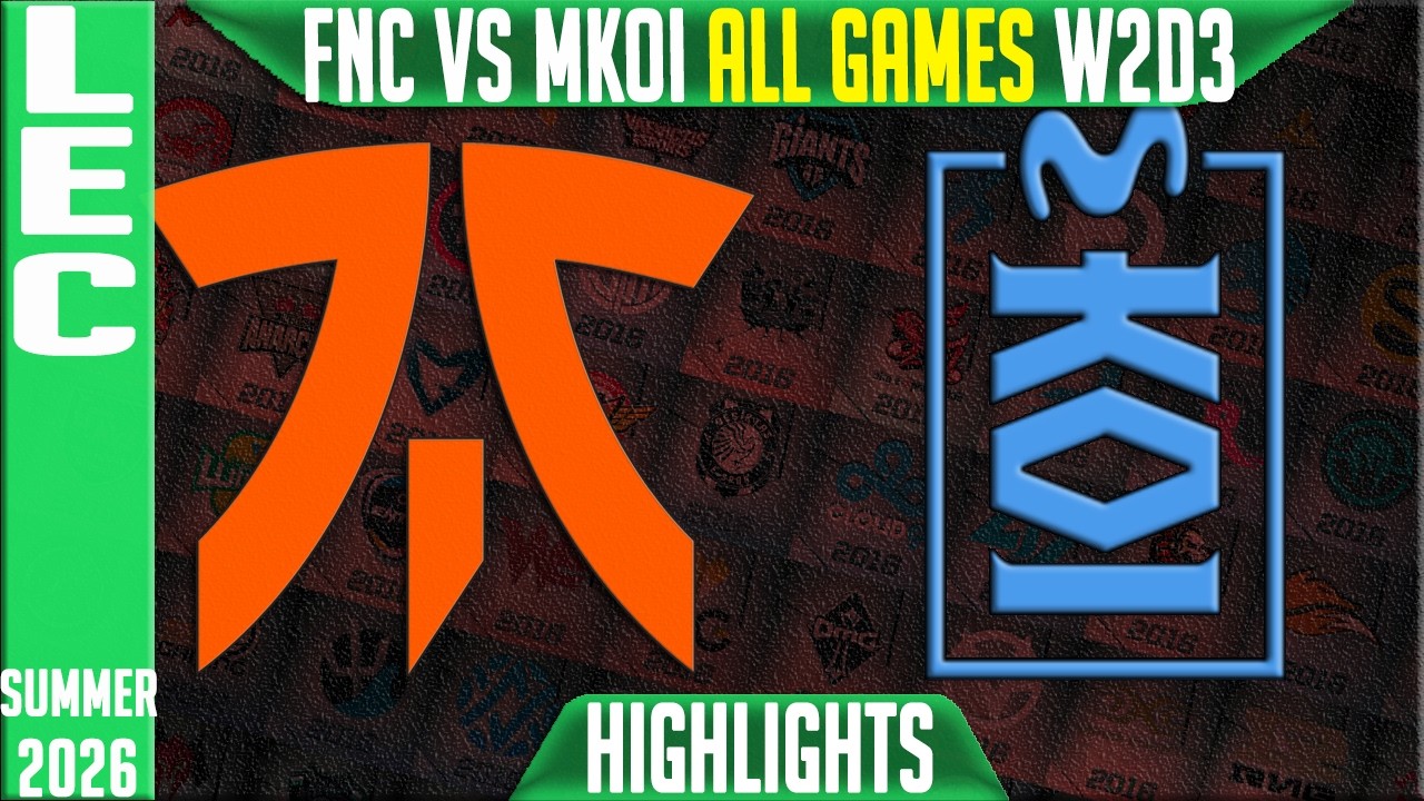 FNC vs MKOI Highlights ALL GAMES | LEC Summer 2026 W2D3 | Fnatic vs Movistar KOI