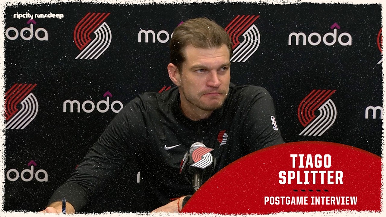 Tiago Splitter Discusses Tonight's Win vs Timberwolves | Portland Trail Blazers | March 20, 2026 background