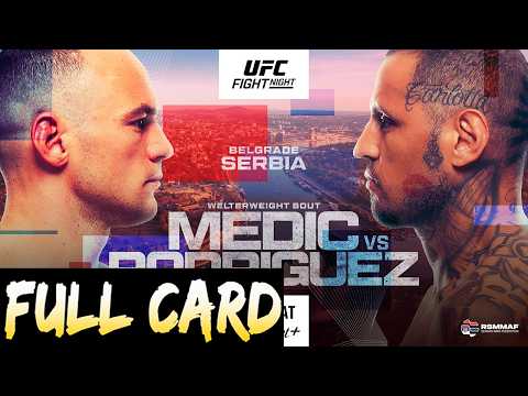 UFC Belgrade Predictions Medic vs Rodriguez Full Card Betting Breakdown background