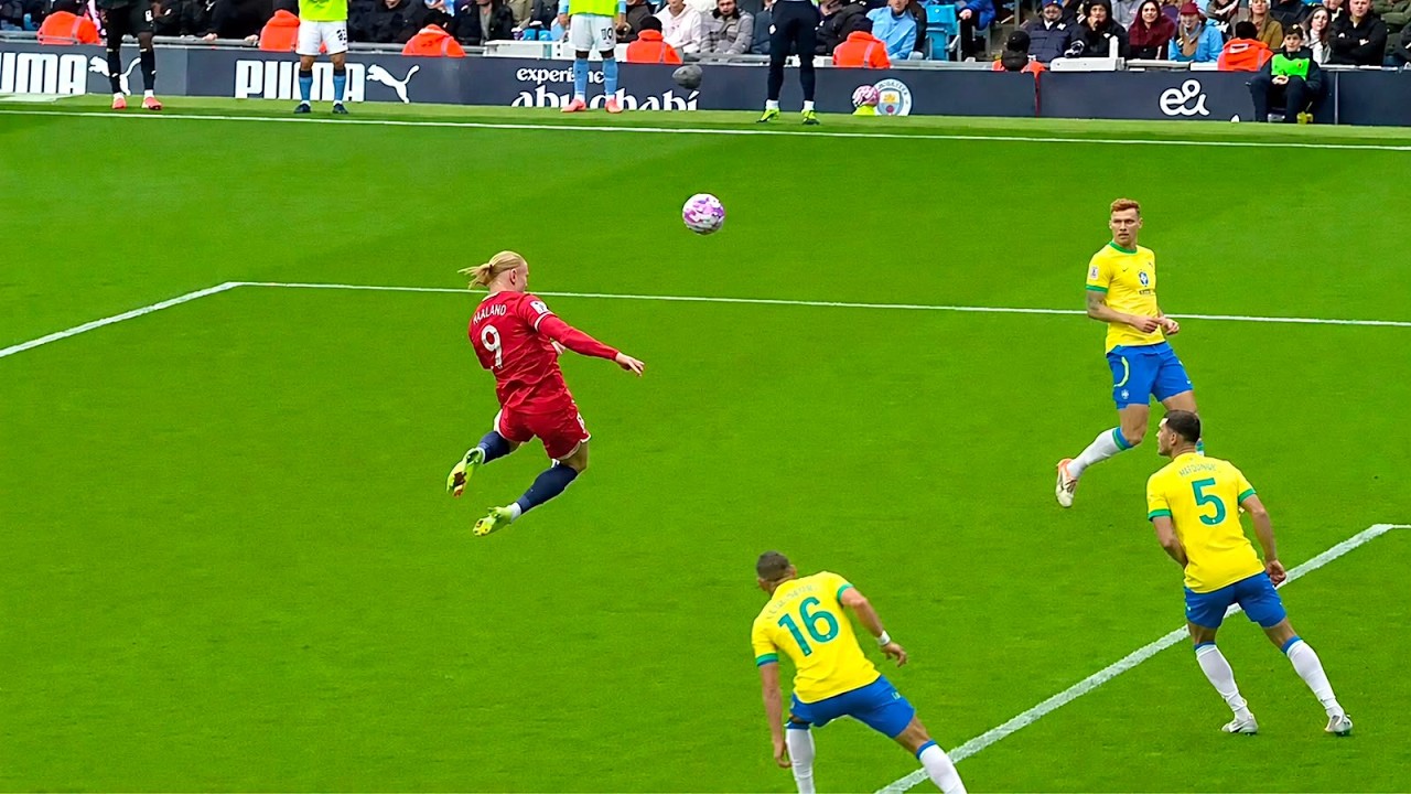 Legendary Haaland Goals That SHOCKED The World background