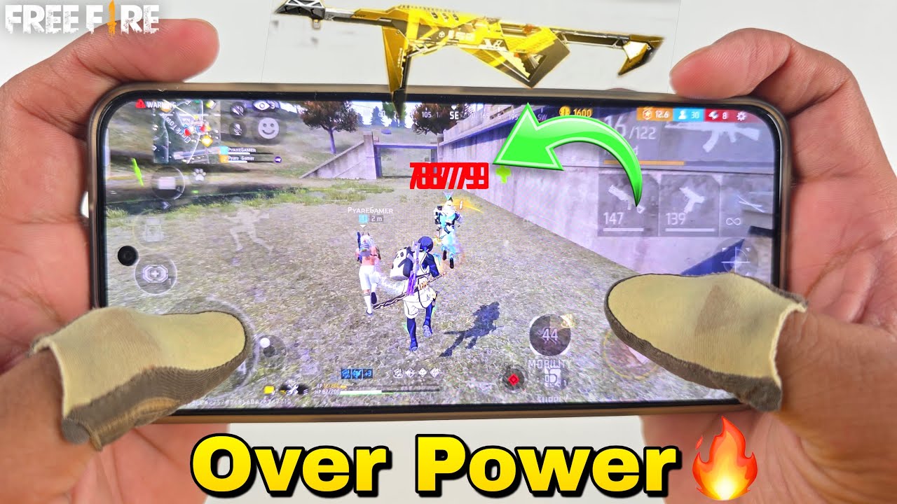 Infinix gt 30 pro gaming phone free fire gameplay duo vs squad 2 finger claw handcam onetap headshot background