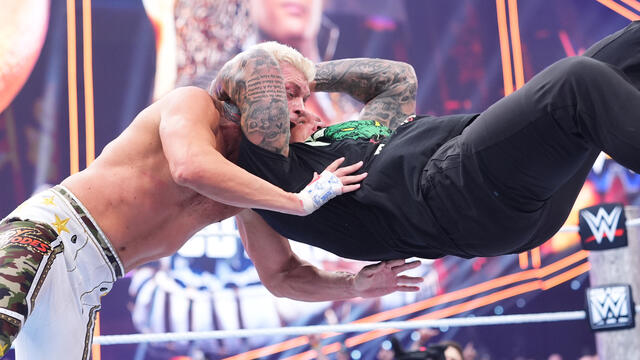 Randy Orton strikes Cody Rhodes with venomous RKO: SummerSlam 2026 highlights background