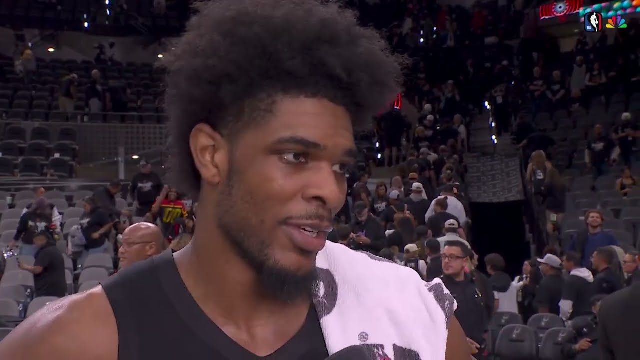 Scoot Henderson Interview | Portland Trail Blazers 106, San Antonio Spurs 103 | April 21, 2026 background