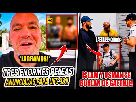 ¡TRES PELEAS GIGANTES ANUNCIADAS para UFC 331 y Noche UFC! ¡Usman y Makhachev SE BURLAN de Gaethje! background
