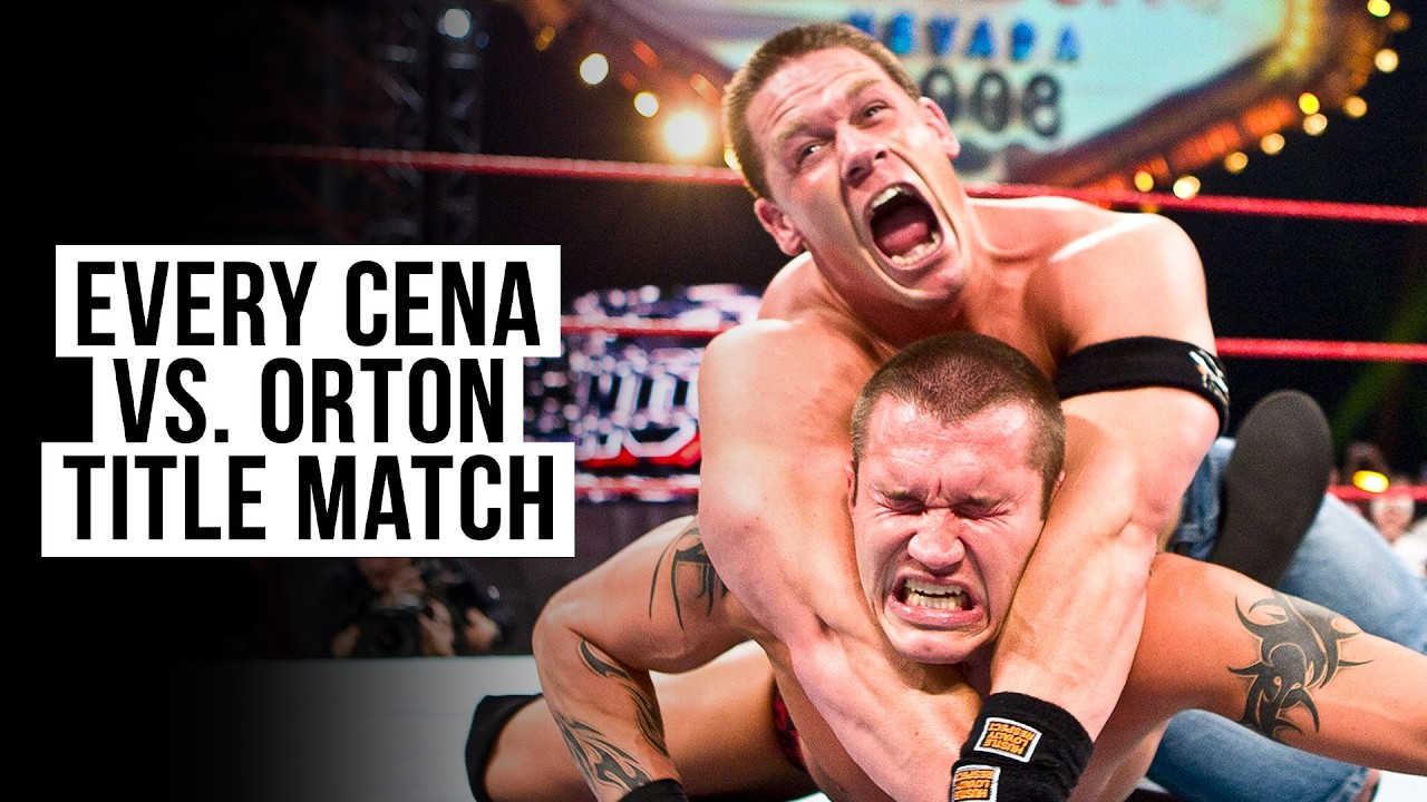 Every John Cena vs. Randy Orton Title Match background