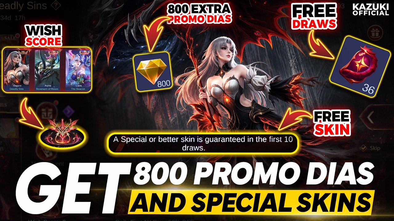 KAGURA LIMITED LEGEND SKIN EVENT LEAKED! 1600 CRESTS, PROMO DIAMONDS & 11.11 EVENT | MLBB background