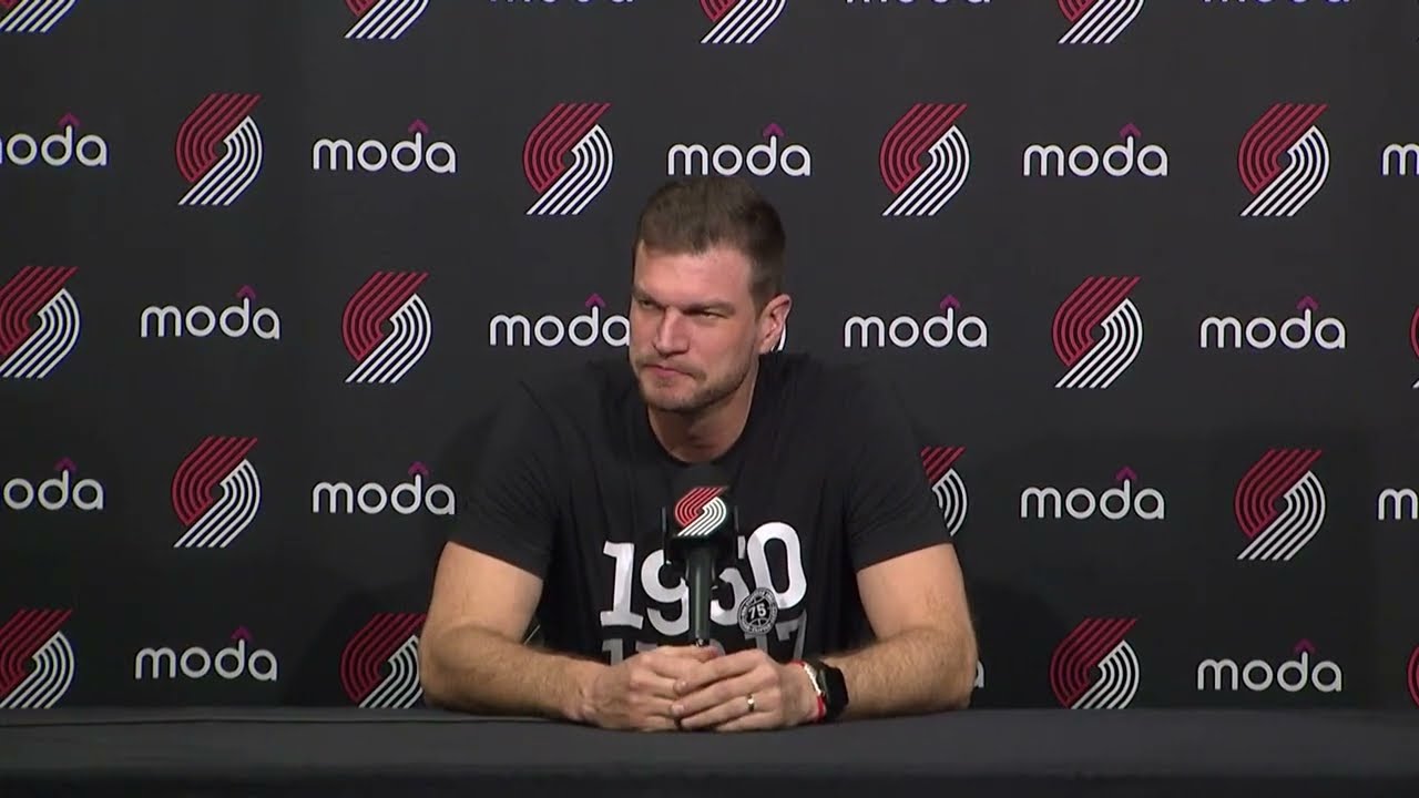 Tiago Splitter Pregame Media Availability | Portland Trail Blazers vs Brooklyn Nets | March 23, 2026 background
