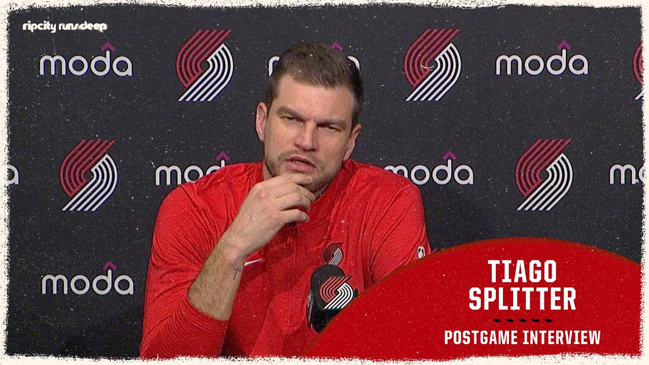 Tiago Splitter On Play-In Game After Win vs Sacramento Kings | Portland Trail Blazers | Apr 12 2026 background