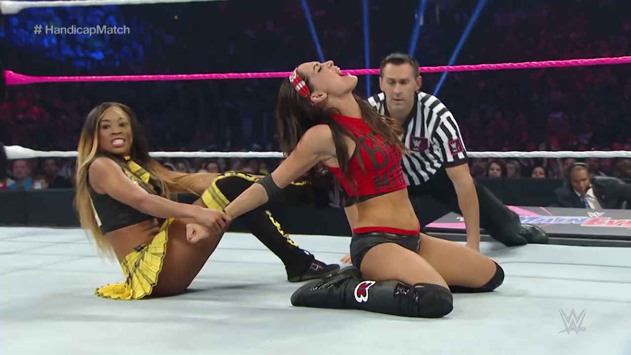 WWE Main Event Brie Bella vs Cameron Layla Nikki Bella & Summer Rae 10/7/14