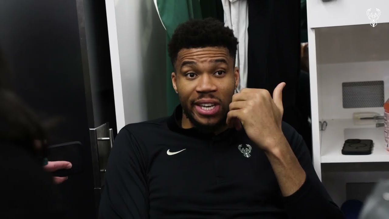 Giannis Antetokounmpo Postgame Media Availability | 03.15.26 background