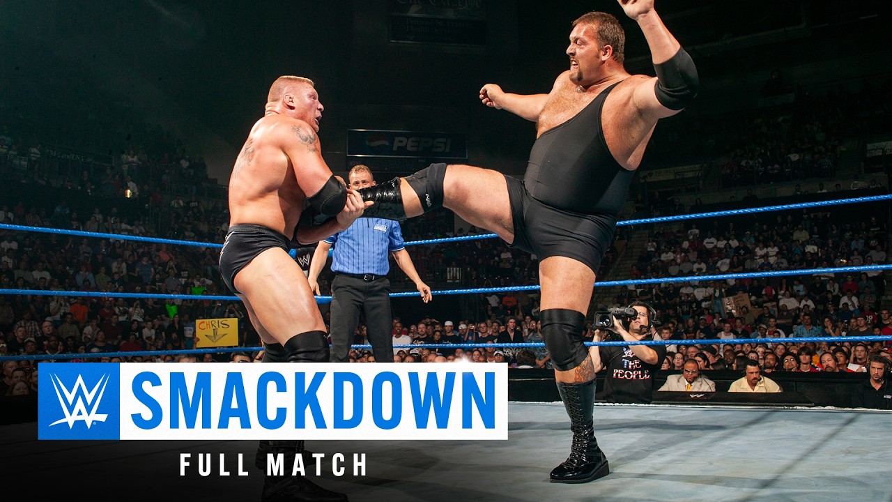 FULL MATCH: Brock Lesnar & Kurt Angle vs. A-Train & Big Show: SmackDown, July 31, 2003 background