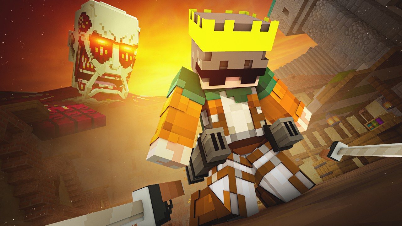I Got BANNED on 'ONLY TITAN' Minecraft Server! background