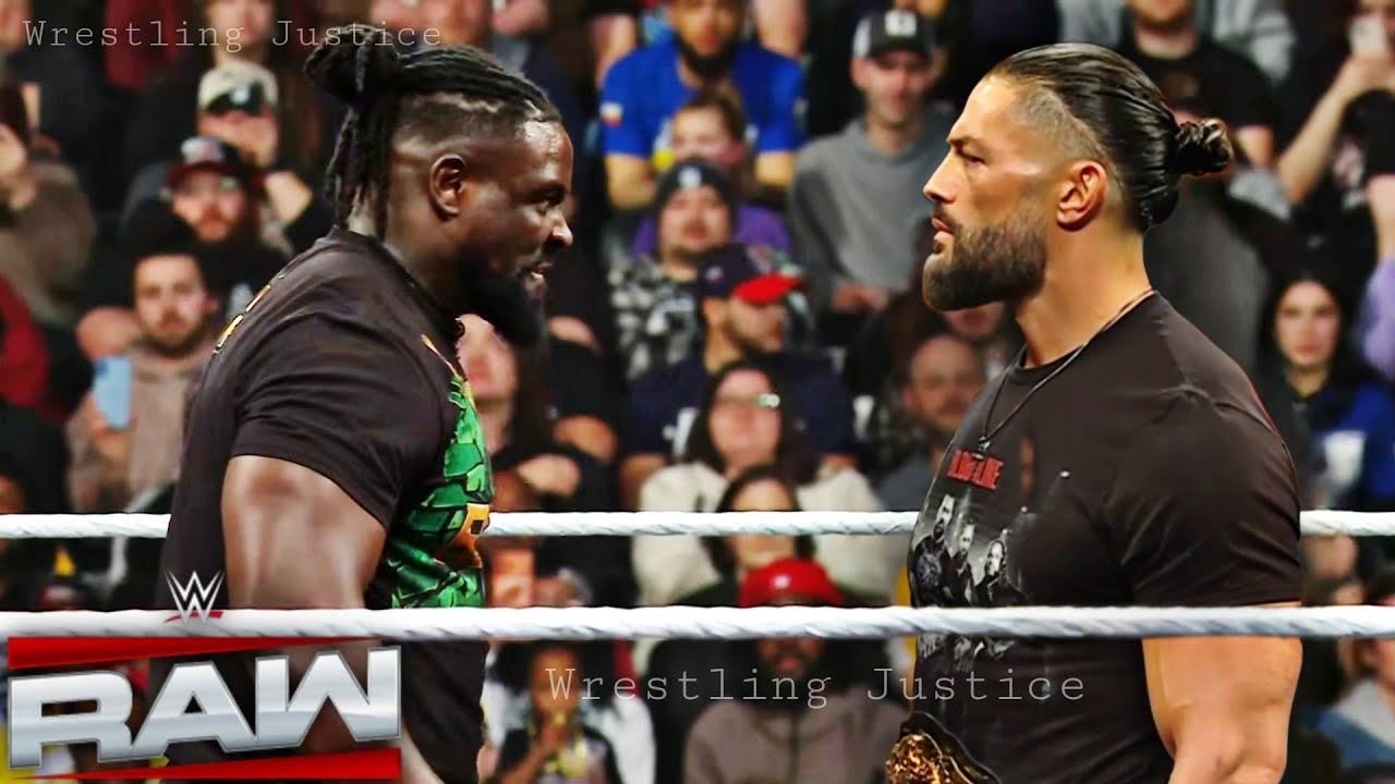 Oba Femi Attacks Roman Reigns WWE Raw 2026 Highlights background