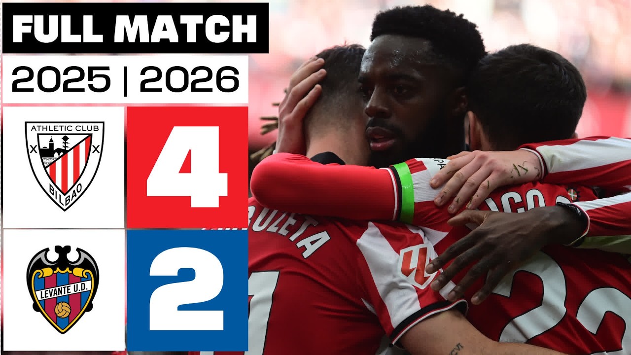 Athletic Club 4 - 2 Levante UD 2025/26 PARTIDO COMPLETO background