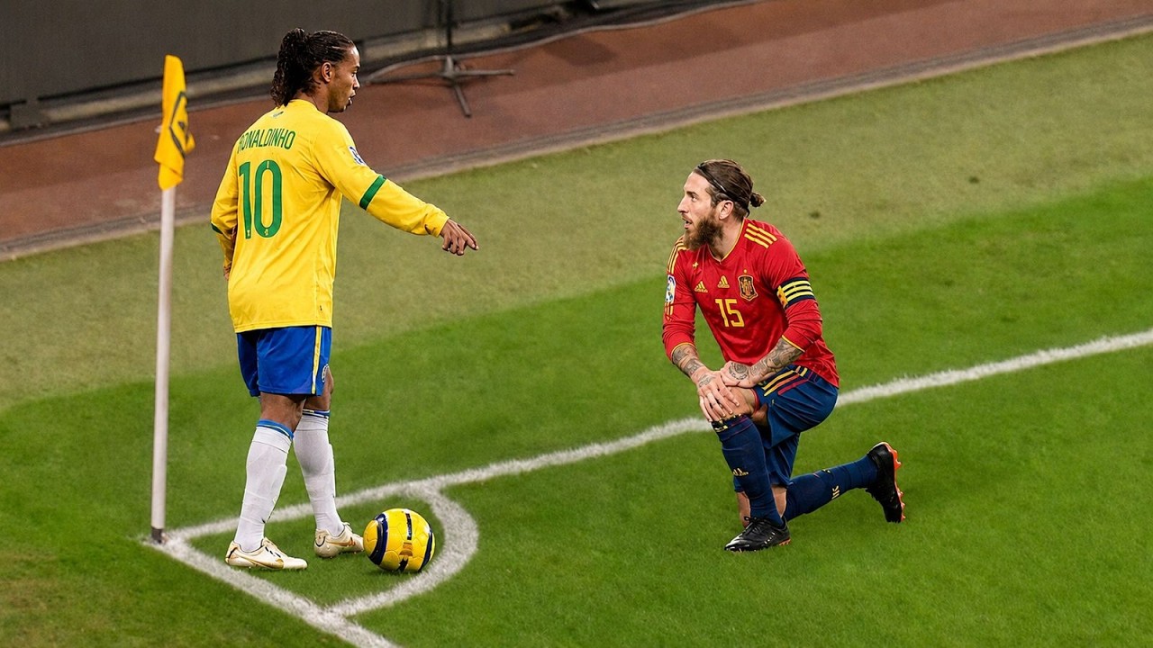 20 Players HUMILIATED by Ronaldinho Gaucho background