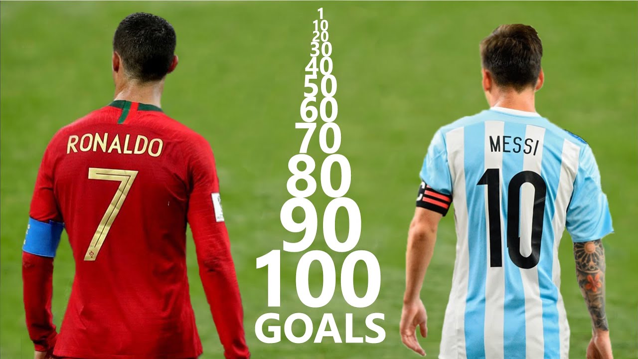 Ronaldo or Messi 1st, 10th, 20th, 30th, 40th, 50th, 60th, 70th 80th 90th 100th GOAL in National Team