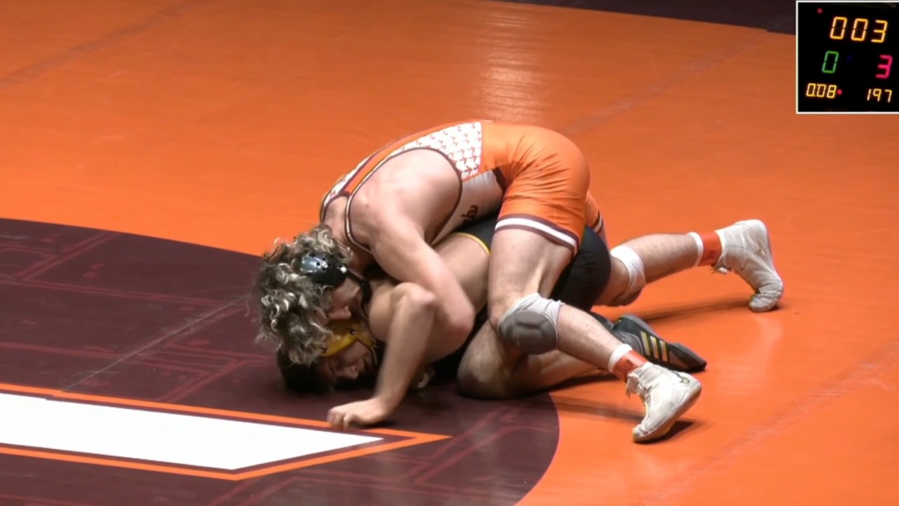 197lbs Sonny Sasso (Virginia Tech) vs Logan Eller (App State) background