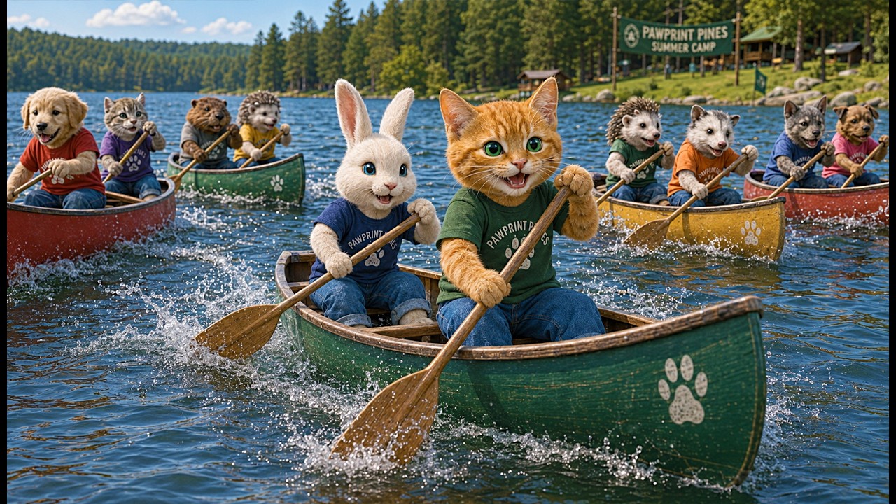 ποΈ Gingy Cat Goes to Summer Camp: Adventures at Pawprint Pines π²πΎ background