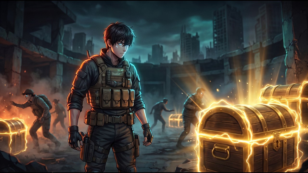 In a death game, everyone hunts for treasure chests—but only I can see where they are background