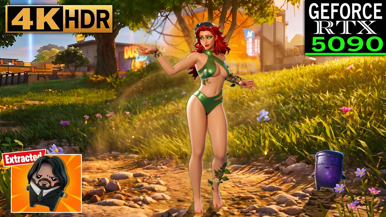 Fortnite (RTX 5090) Zero Build 4K HDR Gameplay | Skin Poison Ivy background