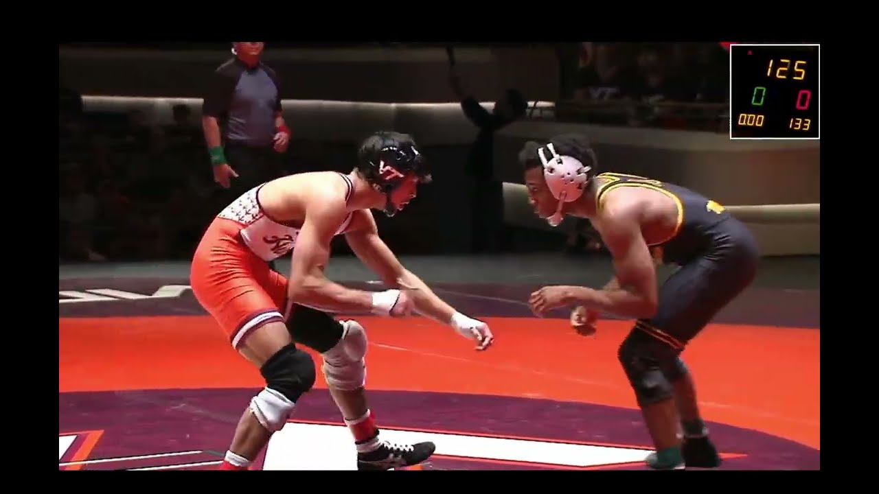 133lbs Dillon Campbell (Virginia Tech) vs Jarvis Little (App State) background