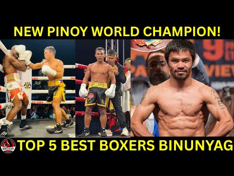 Bagong Pinoy World Champion! Panalo 3rd Round KNOCKOUT! | Top 5 Best Boxers BINUNYAG na background