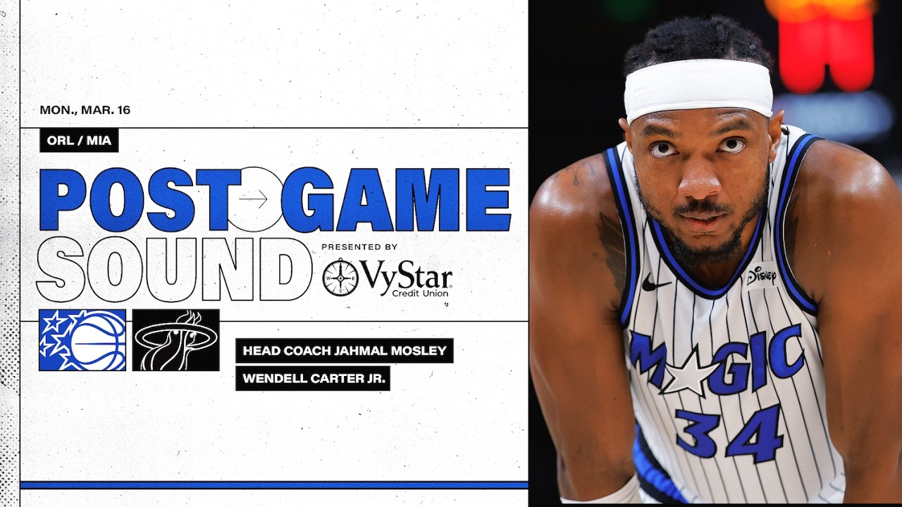 POSTGAME SOUND: ORLANDO MAGIC VS. ATLANTA HAWKS | COACH MOSE & WENDELL CARTER JR. background