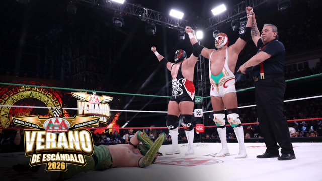 Galeno & Hijo de Dr Wagner Jr takes down Drago & Dinamico: AAA Verano de Escándalo highlights background